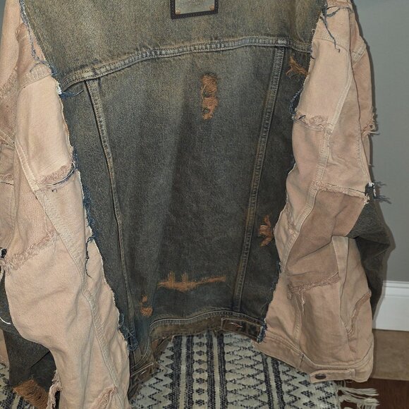 Dolce & Gabbana Jacket For Men Brown Tan Jean Cotton Made In Italy - Picture 8 of 11